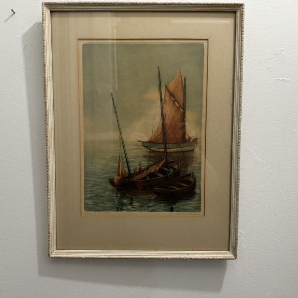 RARE FIND! Departure of the Fisherman signed by French artist Jules